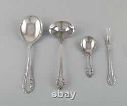 Georg Jensen Lily of the Valley lunch service in sterling silver for twelve p