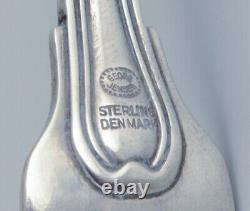 Georg Jensen Old Danish, cold meat fork in sterling silver