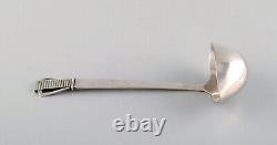 Georg Jensen Parallel. Rare and early sauce spoon in all silver