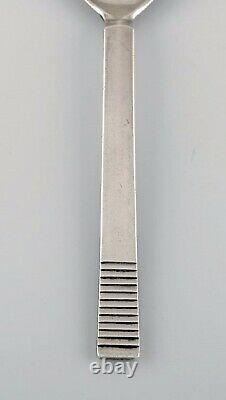 Georg Jensen Parallel / Relief. Dessert spoon in sterling silver. Dated 1931