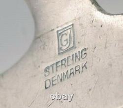 Georg Jensen Parallel / Relief. Rare child's pusher in sterling silver