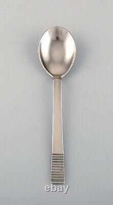 Georg Jensen Parallel / Relief. Soup spoon in sterling silver. Dated 1931