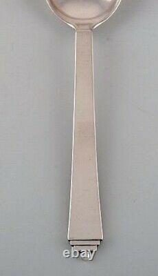 Georg Jensen Pyramid dinner spoon in sterling silver. Dated 1933-44