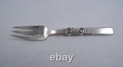 Georg Jensen Scroll Sterling Silver Fish Fork Mult Available Beautiful Planish