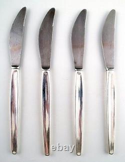 Georg Jensen Sterling Silver Cypres 4 lunch knives