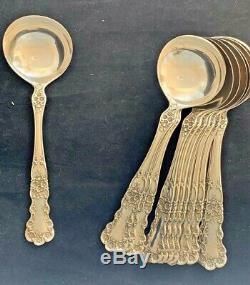 Gorham Buttercup Sterling Flatware Set Of 12 Boullion Soup Spoons No Mono's