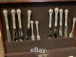 Gorham Chantilly Sterling Silver 71p Flatware Dining Set For 8 With Serving Uten