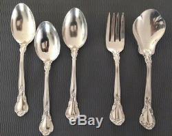 Gorham Chantilly Sterling Silver 84 piece flatware set with serving & other items