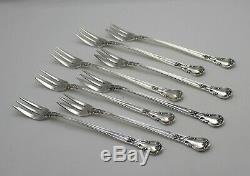 Gorham Chantilly Sterling Silver Cocktail Forks Set of 8 5 1/2 No Mono