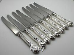 Gorham Chantilly Sterling Silver Dinner Knives 9 1/2 Set of 8 No Monogram