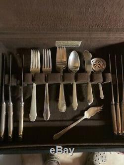 Gorham Hunt Club Sterling Silver Flatware Set For 6 With Servers No Mono's