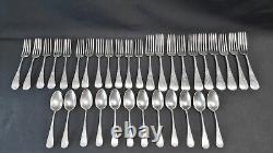 Gorham Silver Sterling Antique Engraved Number 8 Forks & Spoons 34 Pieces Mono