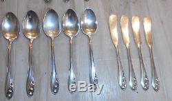 Gorham Sterling Silver Flatware Lily Of The Valley 56 Pieces Service For 8