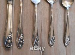 Gorham Sterling Silver Flatware Lily Of The Valley 56 Pieces Service For 8