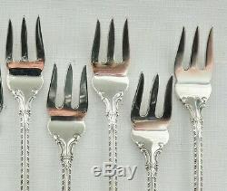 Gorham Sterling Silver Set of 8 English Gadroon Cocktail/Seafood Forks