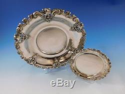 Grande Baroque Wallace Sterling Silver Flatware 103 pc Set + Hollowware Plates