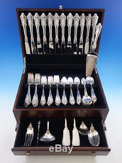 Grande Baroque by Wallace Sterling Silver Flatware Set 12 Dinner Size 78 pieces