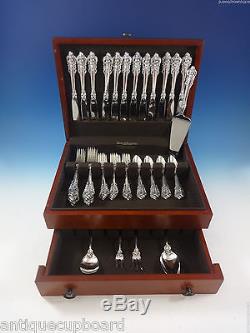 Grande Baroque by Wallace Sterling Silver Flatware Set 12 Service Dinner 53 Pcs