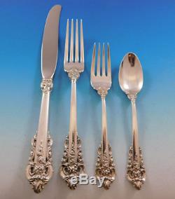 Grande Baroque by Wallace Sterling Silver Flatware Set 12 Service Dinner 54 Pcs