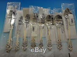 Grande Baroque by Wallace Sterling Silver Flatware Set 16 Service 198 Pcs New
