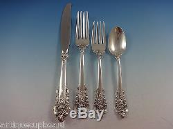 Grande Baroque by Wallace Sterling Silver Flatware Set For 12 Service 98 Pieces