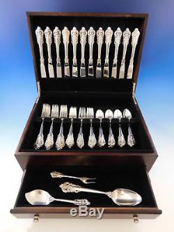 Grande Baroque by Wallace Sterling Silver Flatware Set for 12 Service 51 Pieces