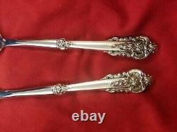 Grande Baroque by Wallace Sterling Silver Handle Custom Made Salad Set Servers