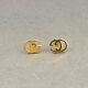 Gucci Double G Stud Earrings Yellow Gold Finish With Sterling Silver