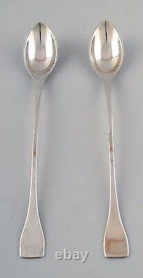 Hans Hansen A pair of Café latte spoons in sterling silver in modern design