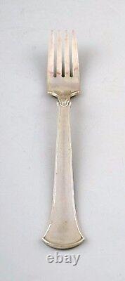 Hans Hansen silverware number 5, 2 luncheons forks in sterling silver