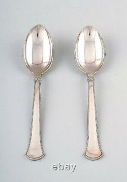 Hans Hansen silverware number 5. Two dinner spoons in sterling silver