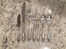 Heavy And Old Wallace Sterling Silver Grand Baroque 7 Pc Place Setting
