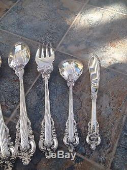 Heavy Complete Wallace Serving Hostess Set Grand Grande Baroque Sterling Silver