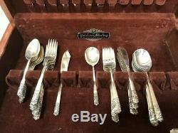 Heirloom Sterling Silver Mansion House by Oneida 50 Piece Vintage Flatware