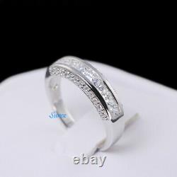 His & Hers White Gold 925 Sterling Silver Diamond Engagement Wedding Ring Set