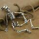 Huge Heavy 925 Sterling Silver Skull Skeleton Mens Biker Gothic Pendant 9l015d
