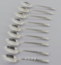 International Orchid Demitasse Spoon Sterling Silver Set of 9