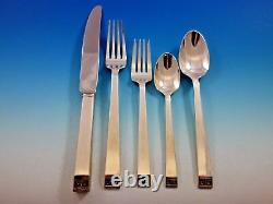 Jae By Vera Wang Sterling Silver Flatware Set for 16 Service 80 Pcs with Flannels