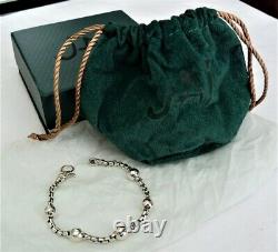 Jai John Hardy. 925 Sterling Silver Hammered Bead Chain Bracelet New In Box 7