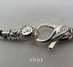 Jai John Hardy. 925 Sterling Silver Hammered Bead Chain Bracelet New In Box 7