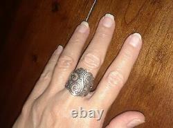 James Avery Sterling Silver Sorrento Scroll Ring Size 7
