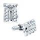 Jesus Real Solid Sterling Silver. 925 Cubic Zirconia Cufflinks W Gift Box