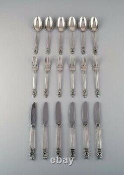Johan Rohde for Georg Jensen. Acorn lunch service for six people