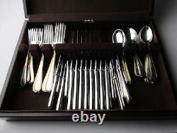 Kirk Golden Winslow large size 48 piece service for 8 sterling silver flatware