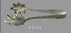 Kirk & Son Stieff Sterling Silver Repousse Large Ice Serving Tongs