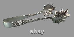 Kirk & Son Stieff Sterling Silver Repousse Large Ice Serving Tongs