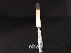 LILY OF THE VALLEY by WHITING Sterling Silver Hollow Handle Luncheon Knife 8.5L