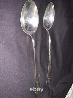Large 13 sterling silver serving spoons (2)