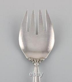 Large Georg Jensen Acanthus salad fork in sterling silver