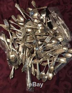 Large Wallace Grand Baroque Sterling Silver Flatware Old Set Servers Heavy Great